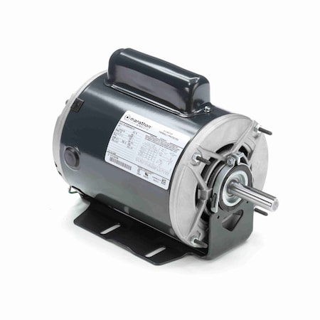 Leeson Fan and Blower HVAC/R Motor, 1 HP, 1 phase, 1800 RPM, 115/208-230 V, 56Z Frame, ODP 4688